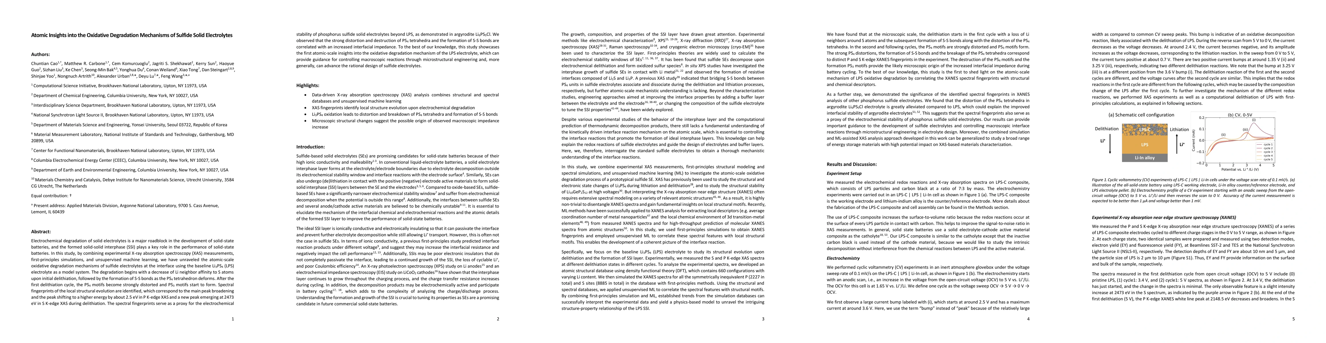 Thumbnail for Atomic Insights into the Oxidative Degradation Mechanisms of Sulfide
  Solid Electrolytes