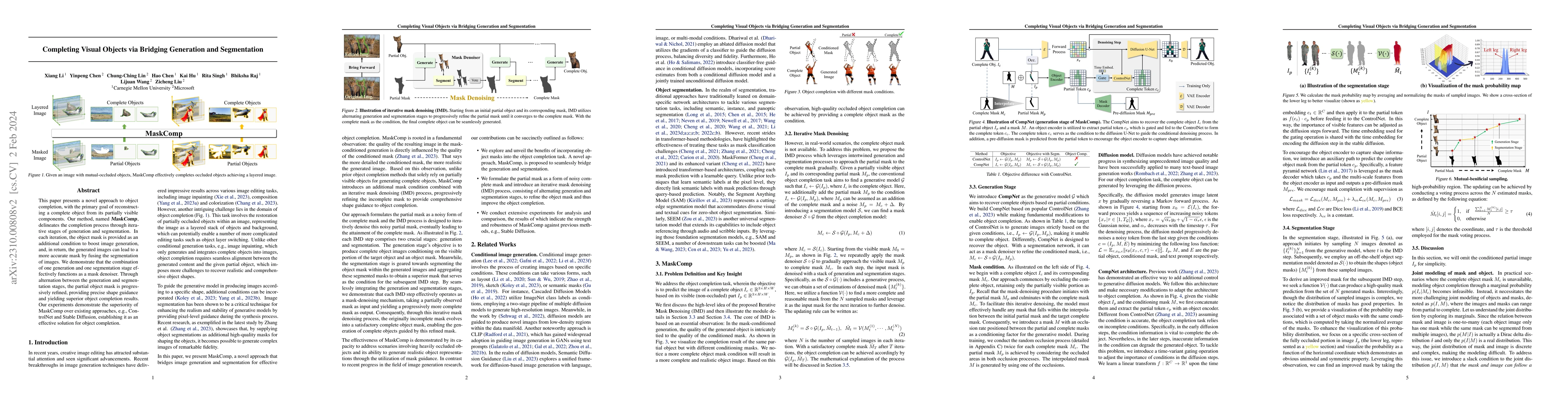 Thumbnail for Completing Visual Objects via Bridging Generation and Segmentation