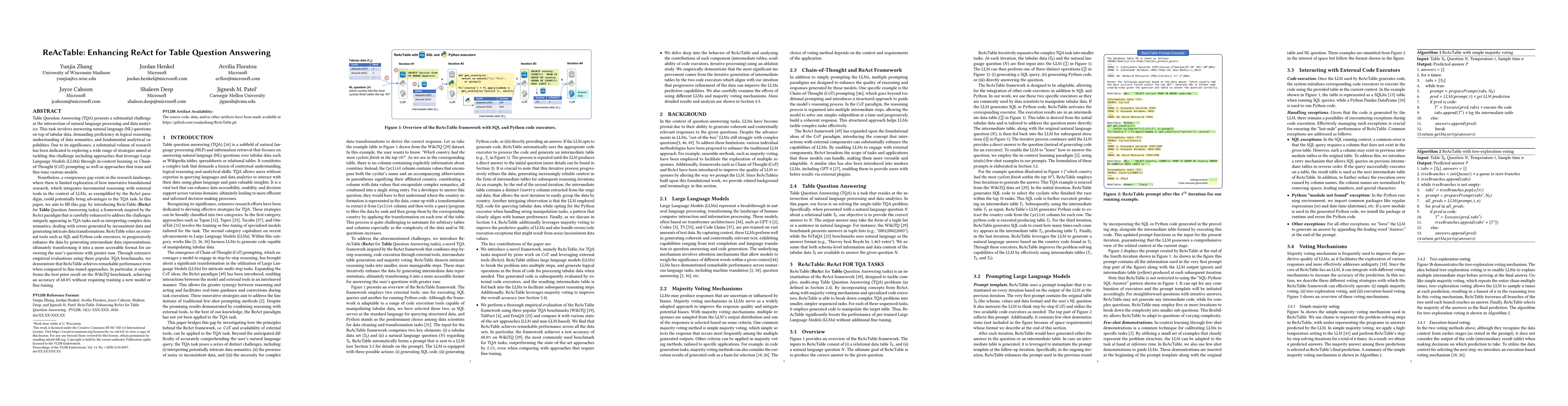 Thumbnail for ReAcTable: Enhancing ReAct for Table Question Answering