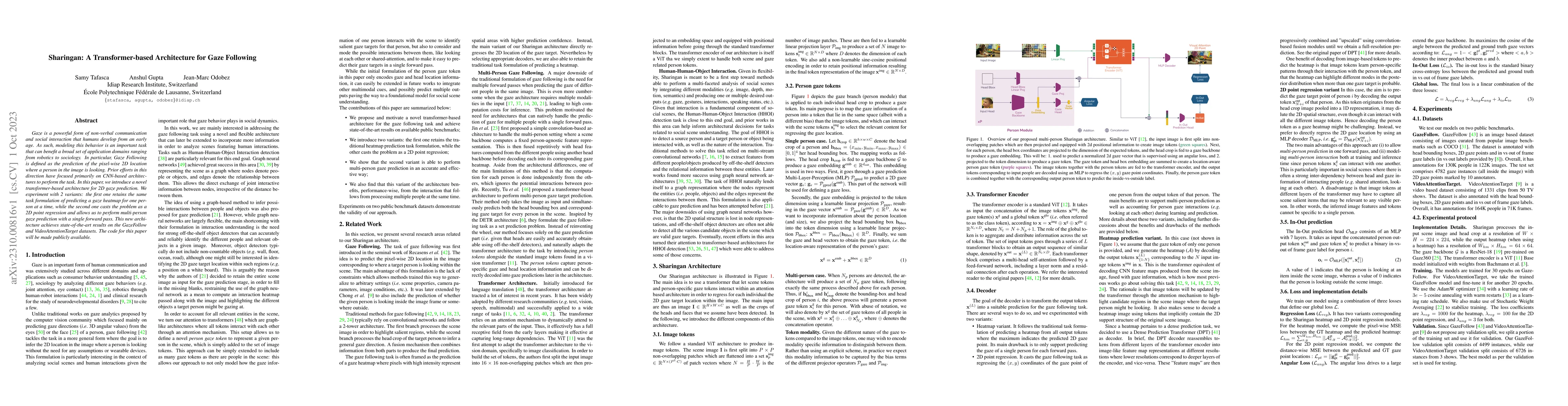 Thumbnail for Sharingan: A Transformer-based Architecture for Gaze Following
