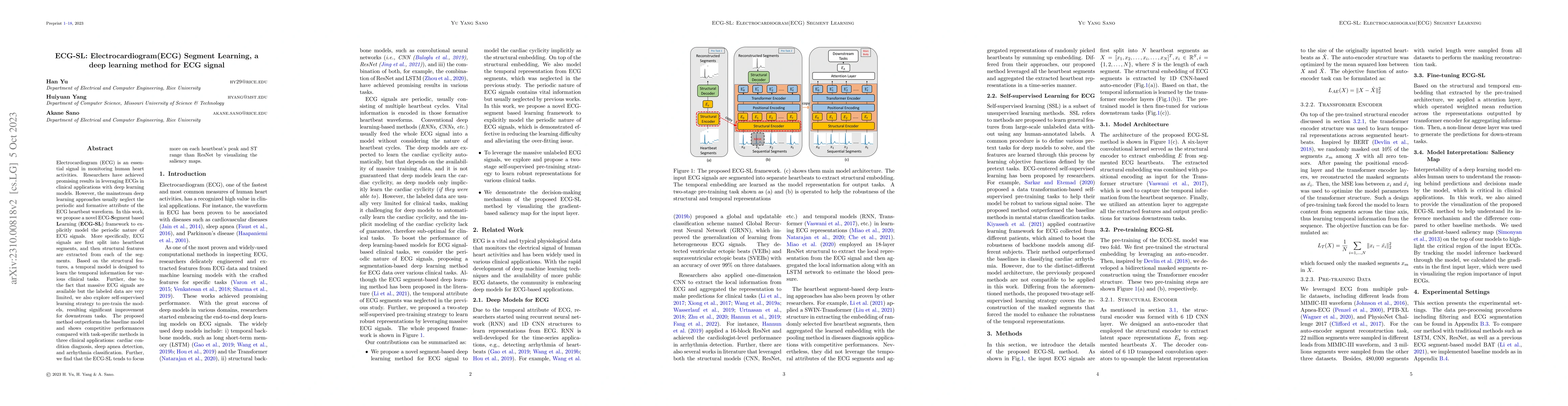 Thumbnail for ECG-SL: Electrocardiogram(ECG) Segment Learning, a deep learning method
  for ECG signal