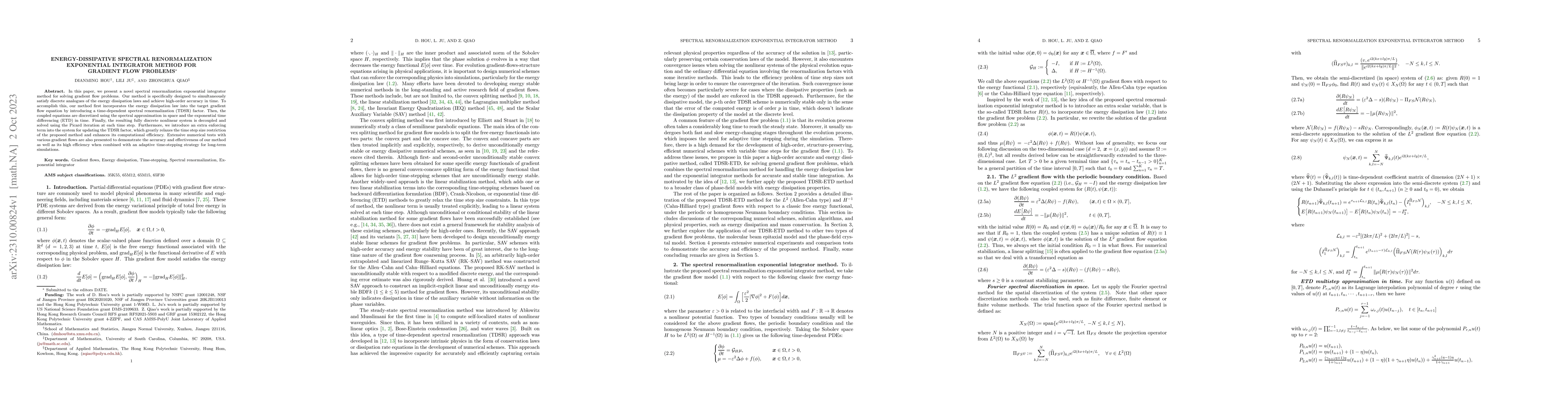 Thumbnail for Energy-dissipative spectral renormalization exponential integrator
  method for gradient flow problems