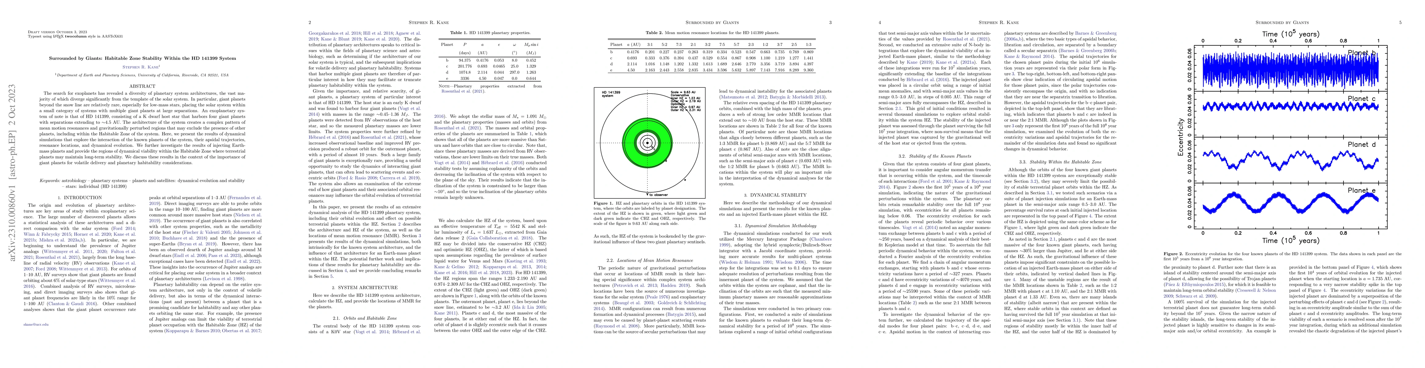 Thumbnail for Surrounded by Giants: Habitable Zone Stability Within the HD 141399
  System
