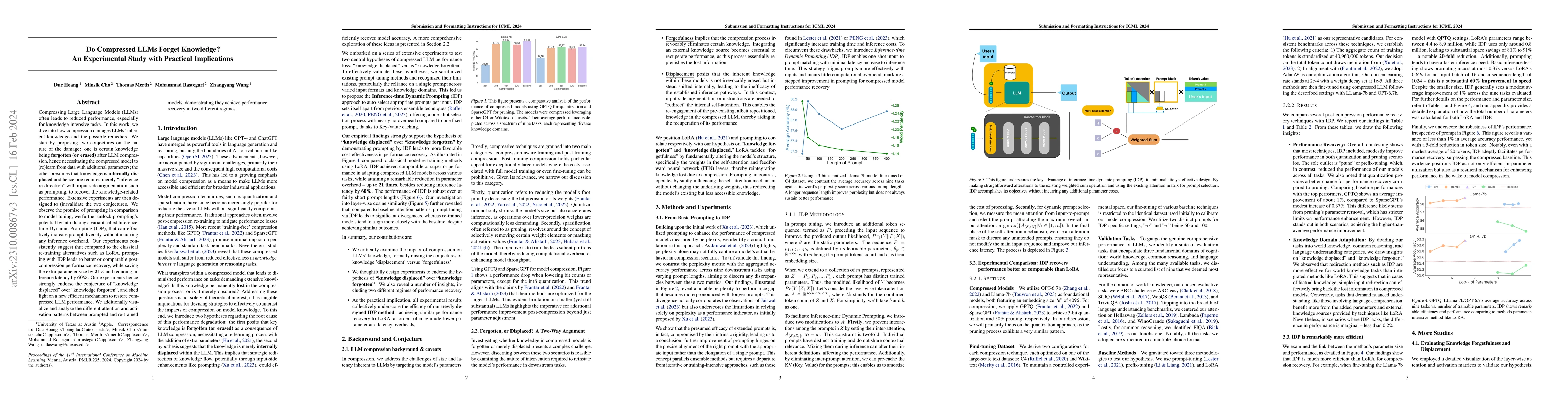 Thumbnail for Do Compressed LLMs Forget Knowledge? An Experimental Study with
  Practical Implications