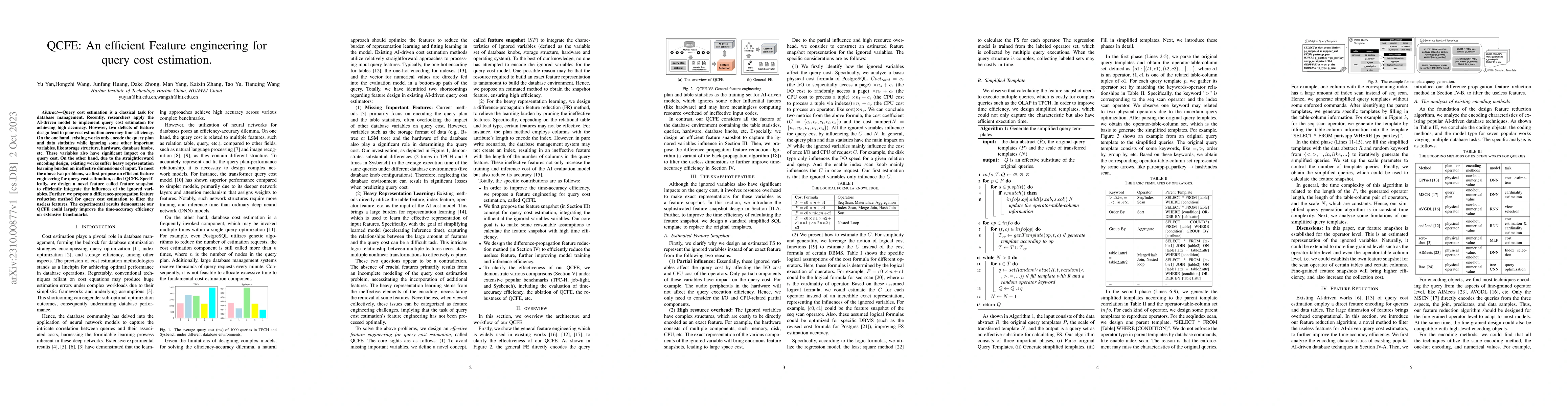 Thumbnail for QCFE: An efficient Feature engineering for query cost estimation