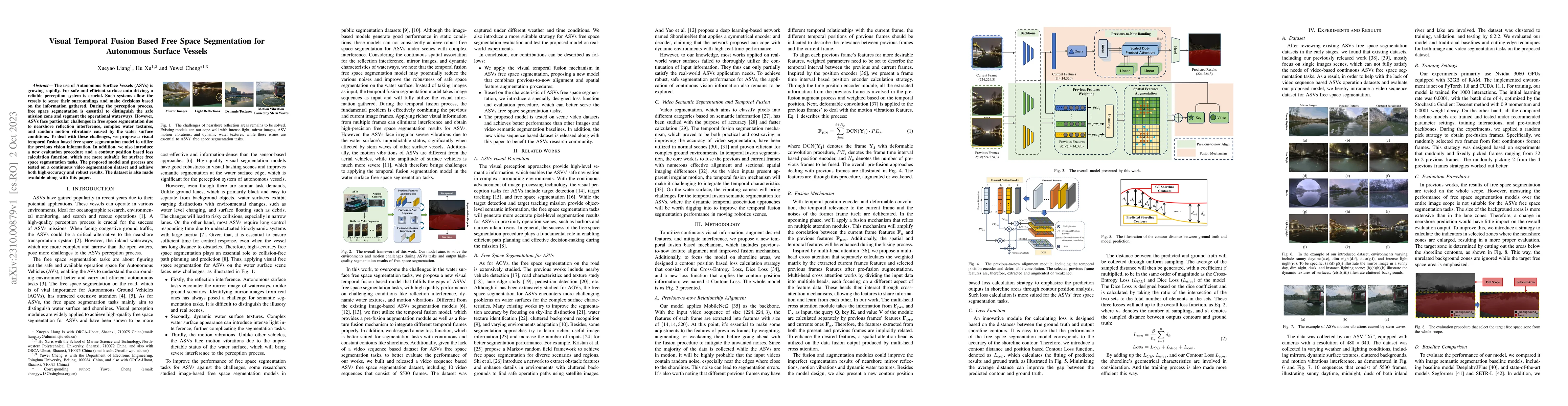 Thumbnail for Visual Temporal Fusion Based Free Space Segmentation for Autonomous
  Surface Vessels