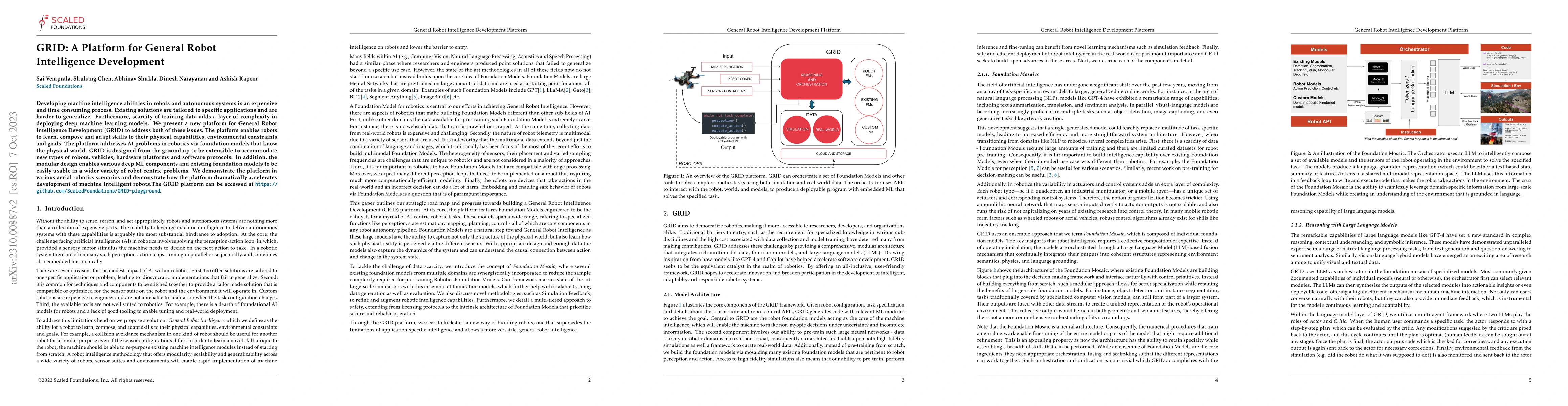 Thumbnail for GRID: A Platform for General Robot Intelligence Development