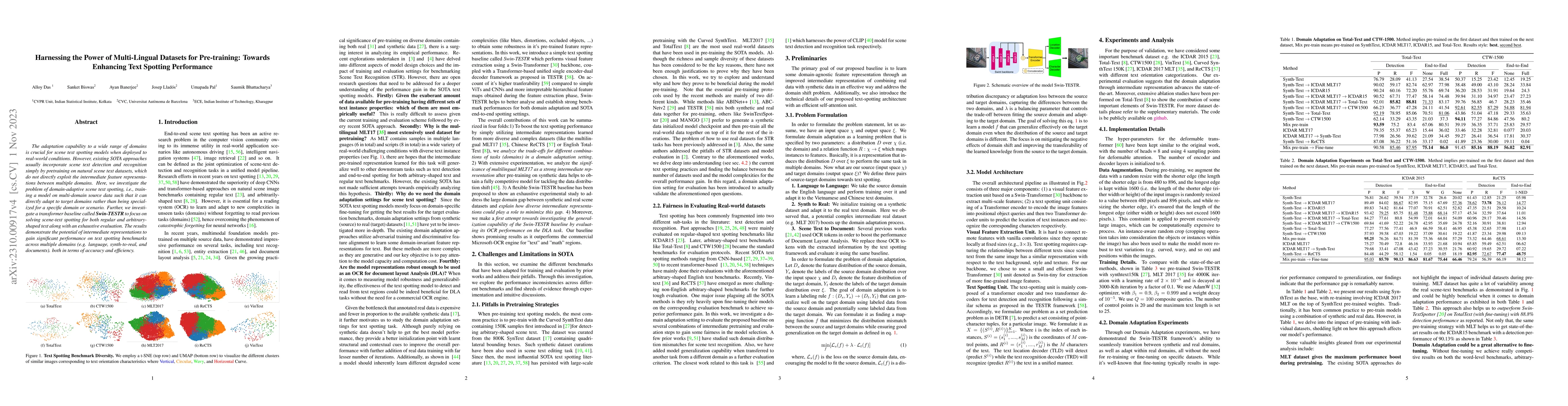 Thumbnail for Harnessing the Power of Multi-Lingual Datasets for Pre-training: Towards
  Enhancing Text Spotting Performance