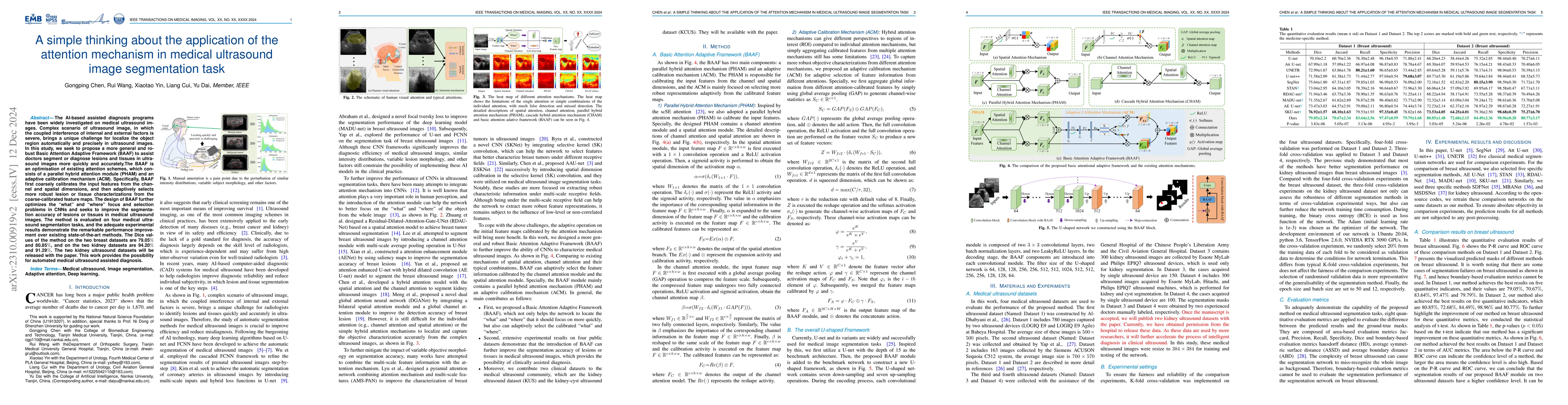 Thumbnail for BAAF: A Benchmark Attention Adaptive Framework for Medical Ultrasound
  Image Segmentation Tasks