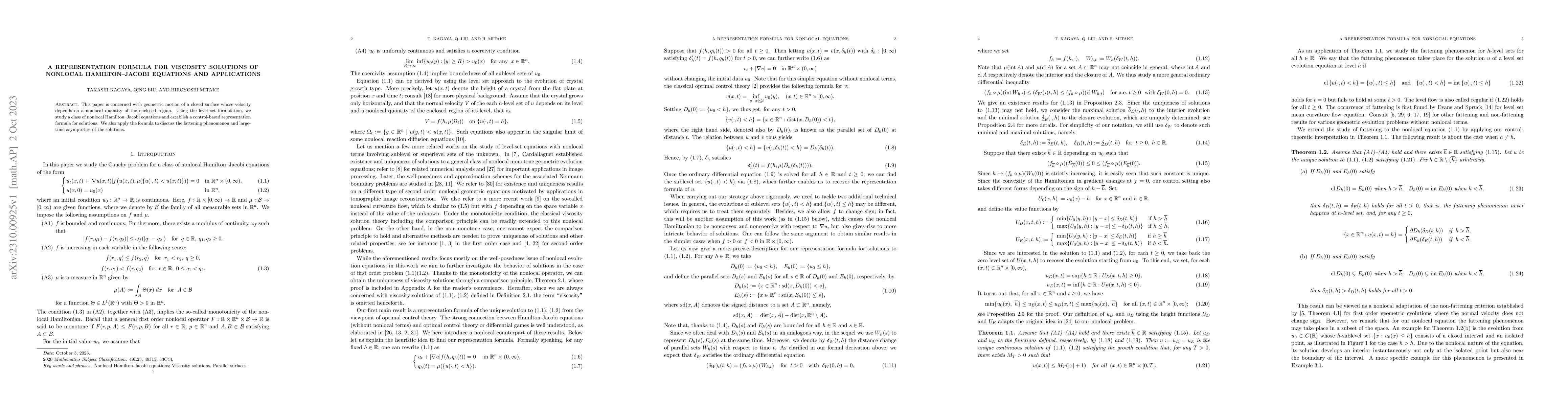 Thumbnail for A representation formula for viscosity solutions of nonlocal
  Hamilton--Jacobi equations and applications