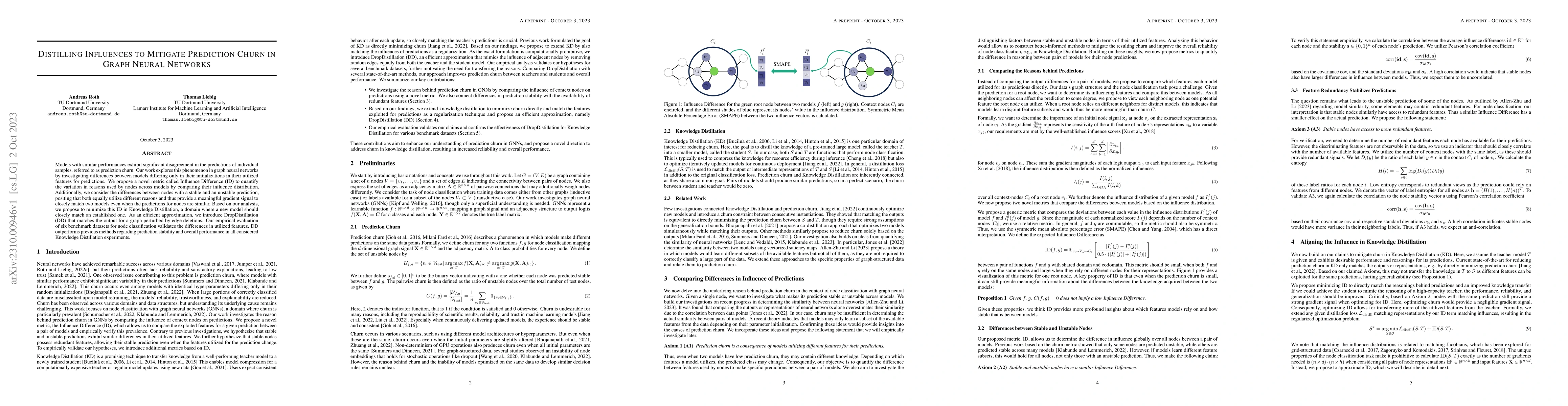 Thumbnail for Distilling Influences to Mitigate Prediction Churn in Graph Neural
  Networks