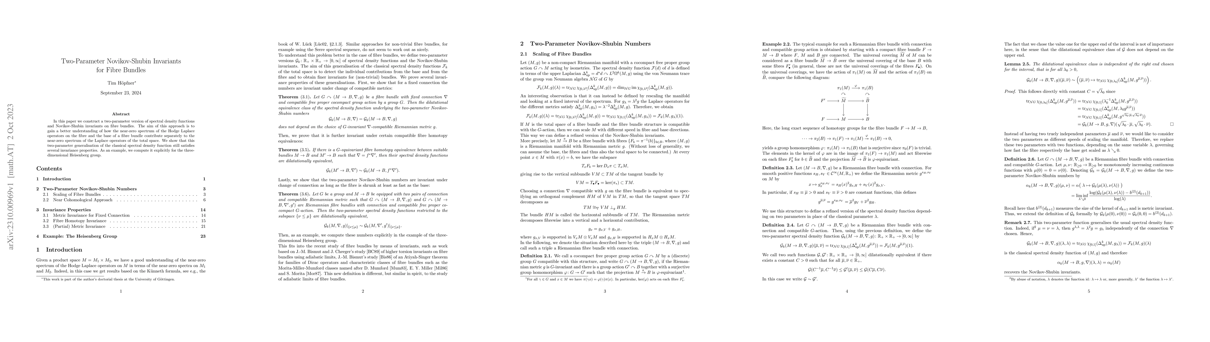 Thumbnail for Two-Parameter Novikov-Shubin Invariants for Fibre Bundles