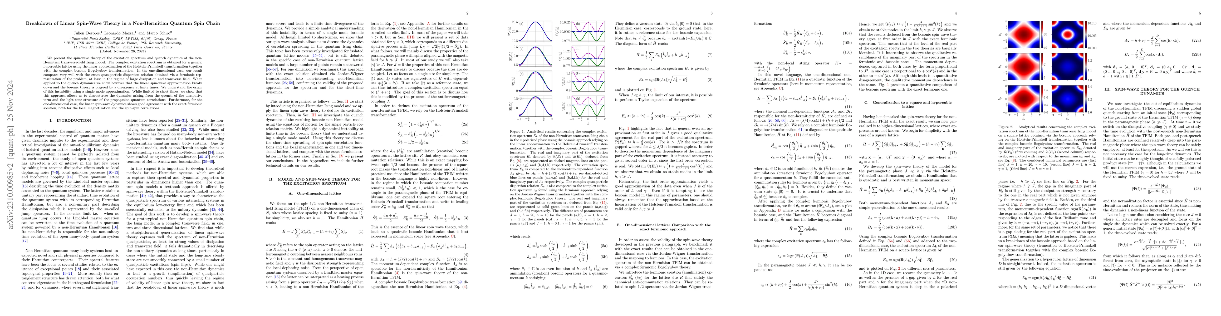Thumbnail for Breakdown of Linear Spin-Wave Theory in a Non-Hermitian Quantum Spin
  Chain