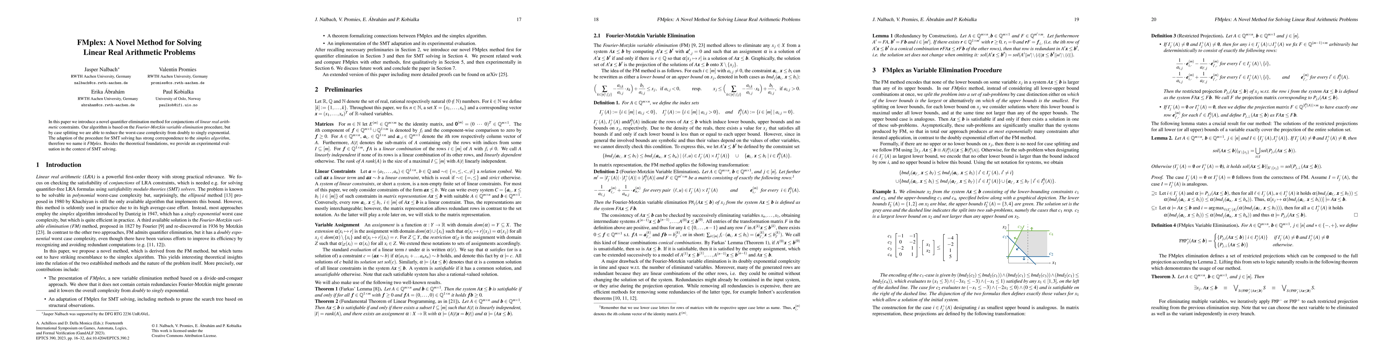 Thumbnail for FMplex: A Novel Method for Solving Linear Real Arithmetic Problems