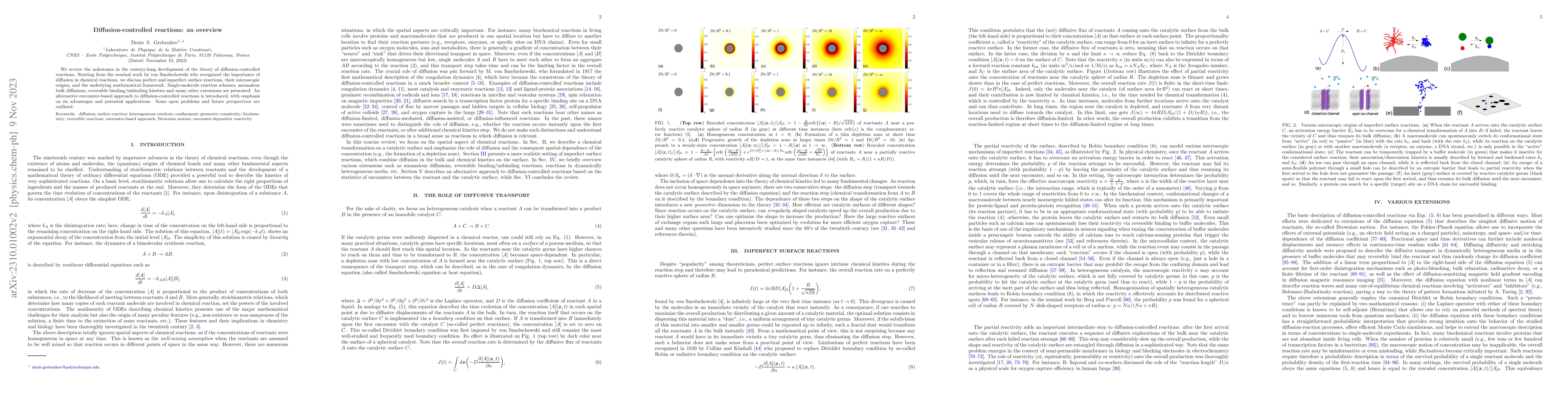 Thumbnail for Diffusion-controlled reactions: an overview