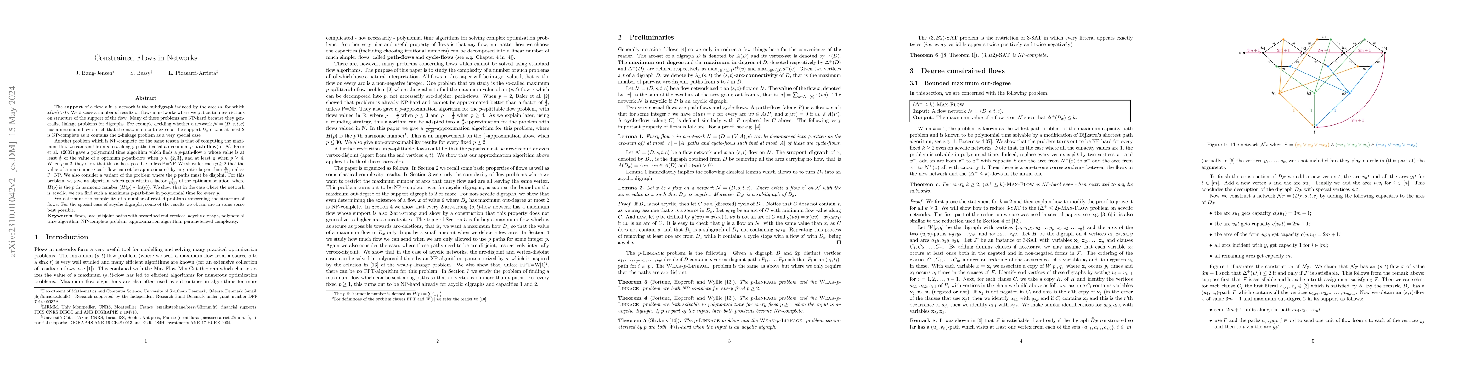 Thumbnail for Constrained Flows in Networks