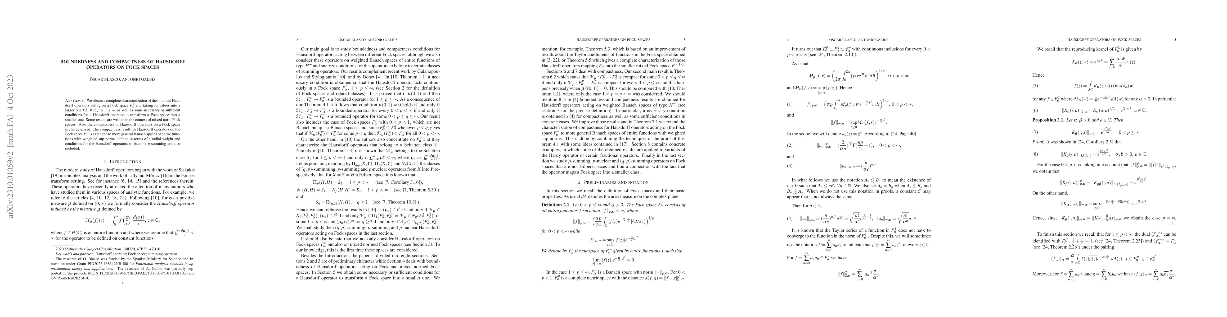 Thumbnail for Boundedness and compactness of Hausdorff operators on Fock spaces