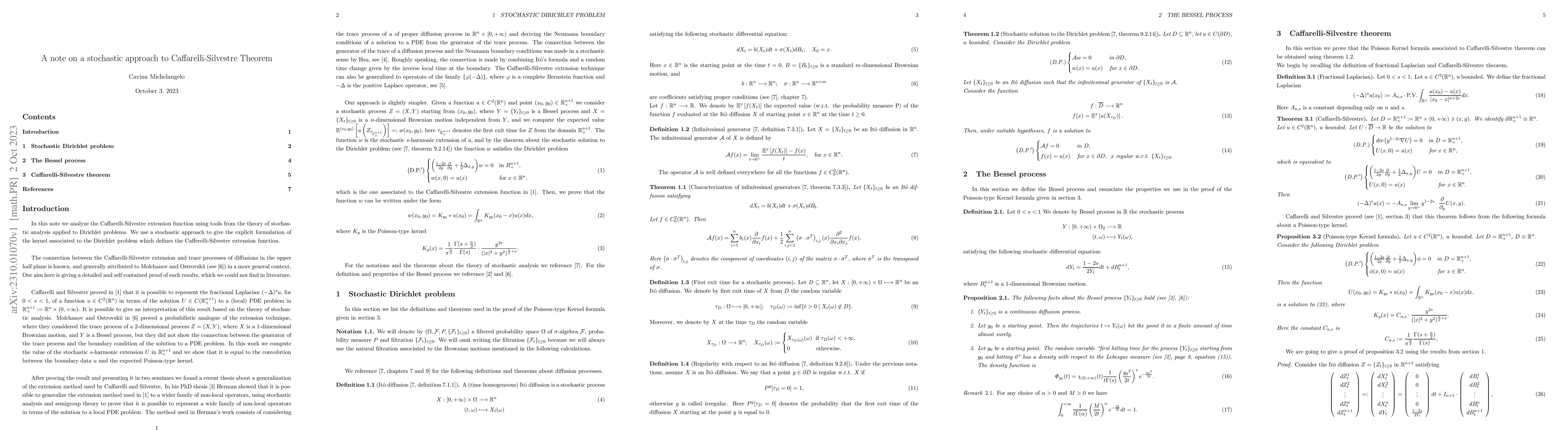 Thumbnail for A note on a stochastic approach to Caffarelli-Silvestre Theorem
