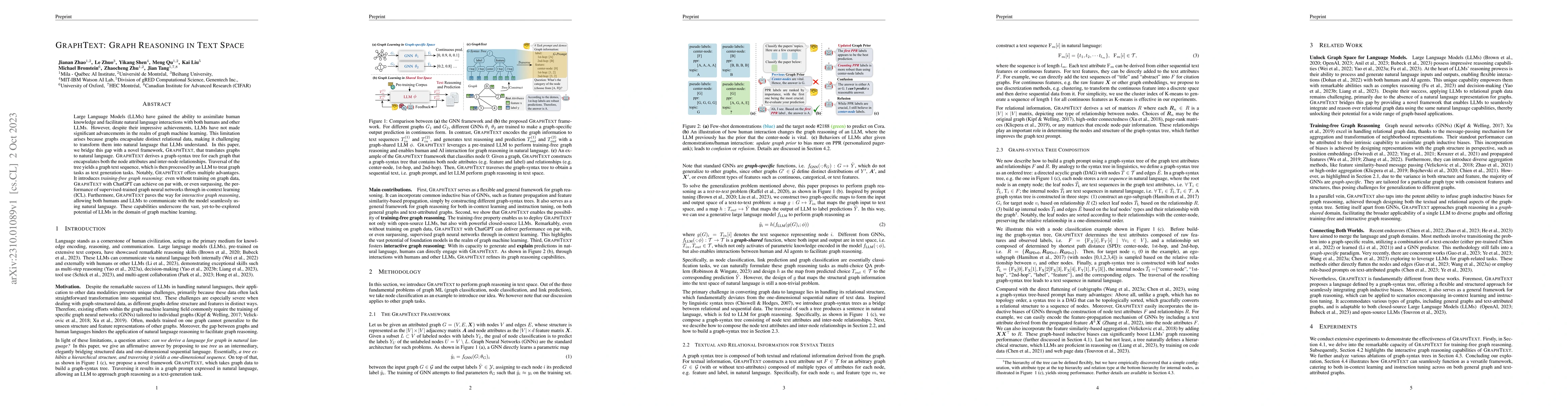 Thumbnail for GraphText: Graph Reasoning in Text Space