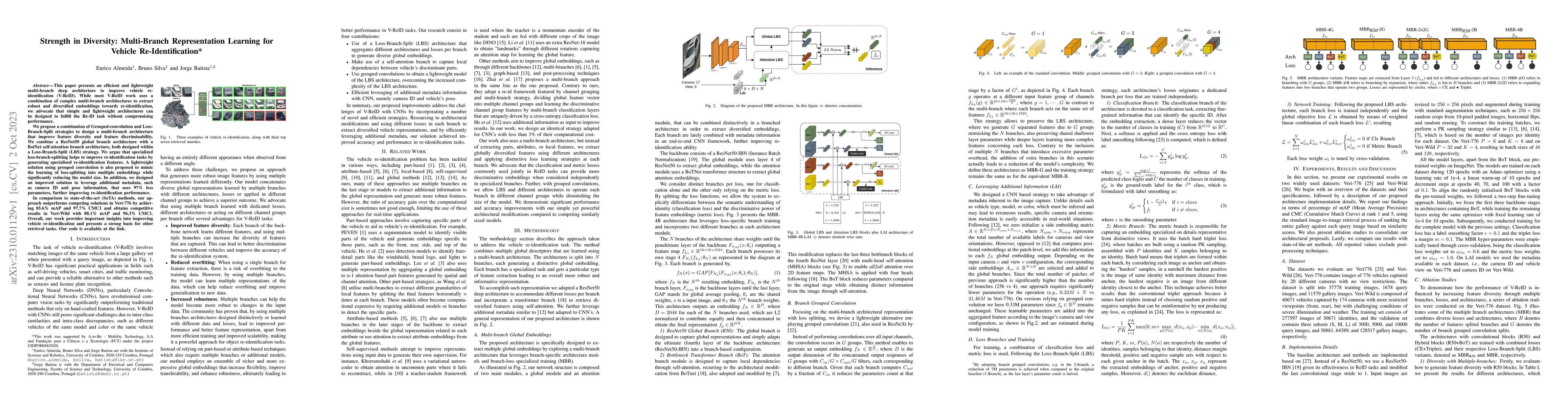 Thumbnail for Strength in Diversity: Multi-Branch Representation Learning for Vehicle
  Re-Identification