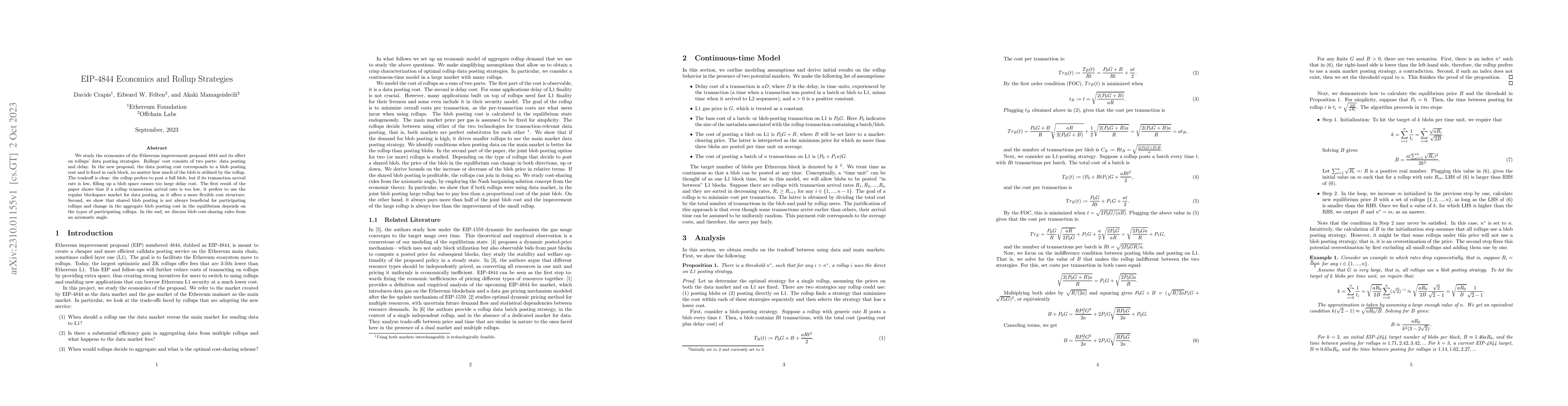 Thumbnail for EIP-4844 Economics and Rollup Strategies