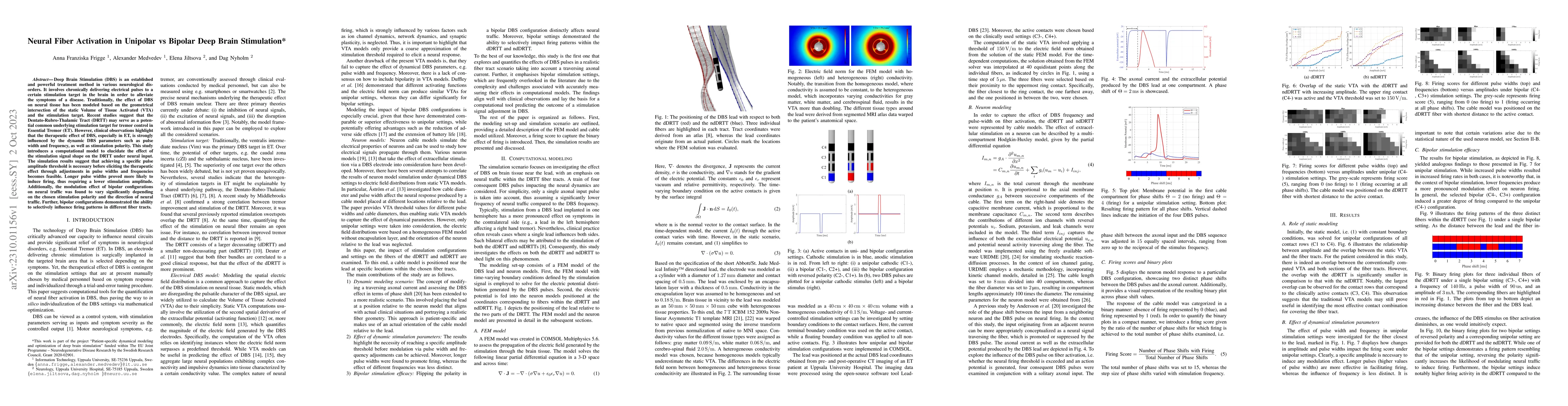 Thumbnail for Neural Fiber Activation in Unipolar vs Bipolar Deep Brain Stimulation