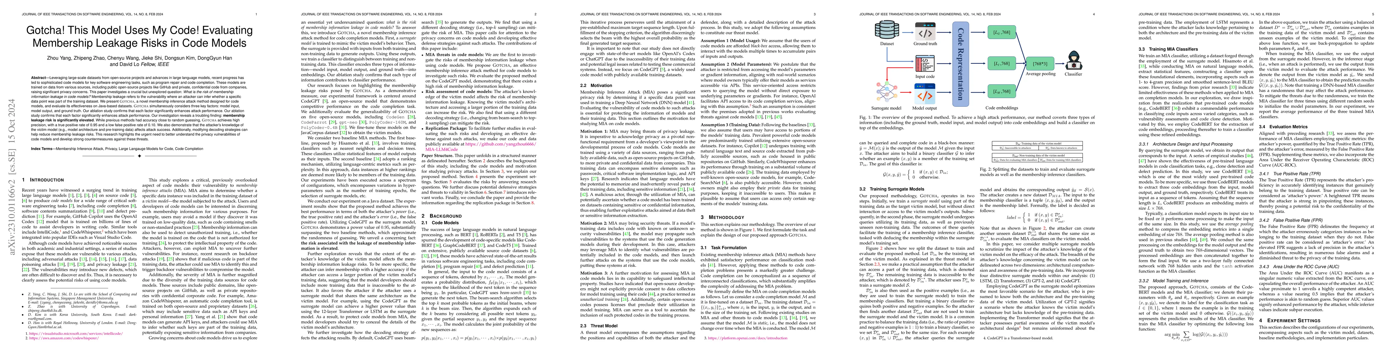 Thumbnail for Gotcha! This Model Uses My Code! Evaluating Membership Leakage Risks in
  Code Models