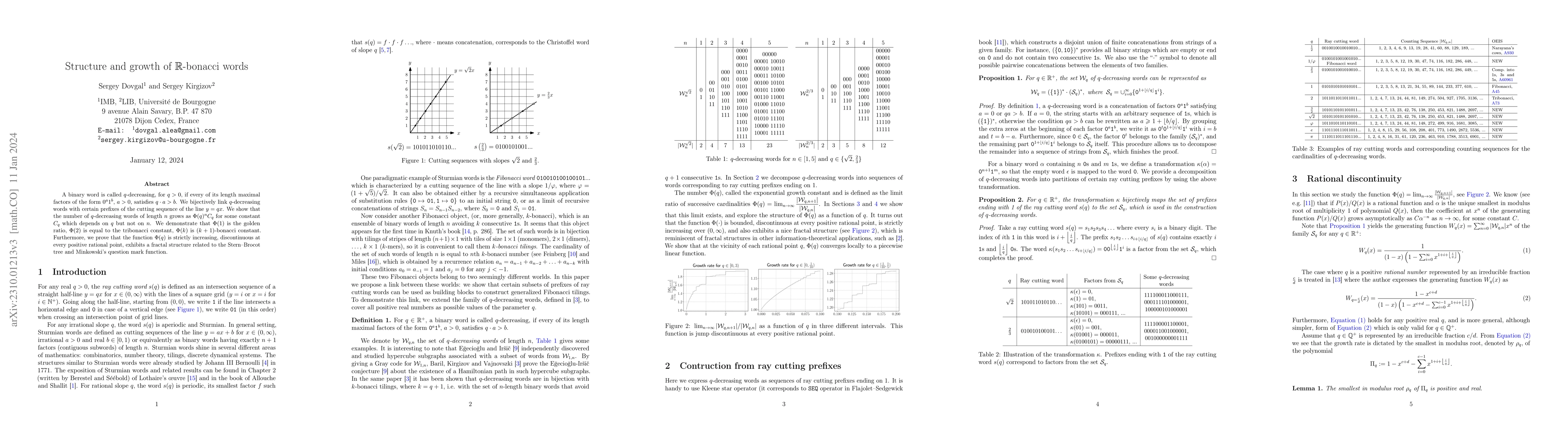 Thumbnail for Structure and growth of $\mathbb{R}$-bonacci words