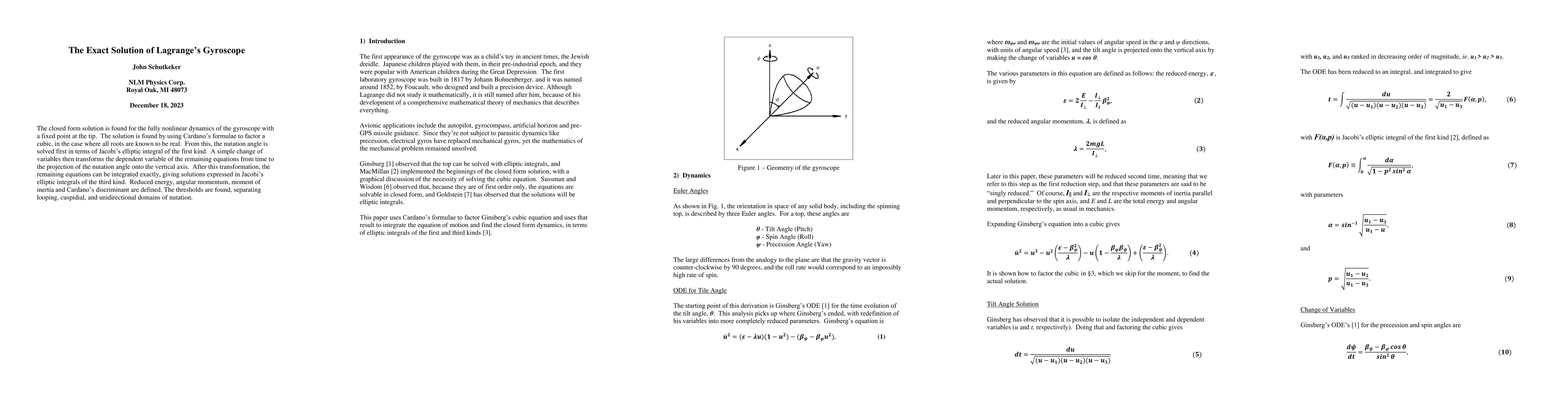 Thumbnail for The Exact Solution of Lagrange's Gyroscope