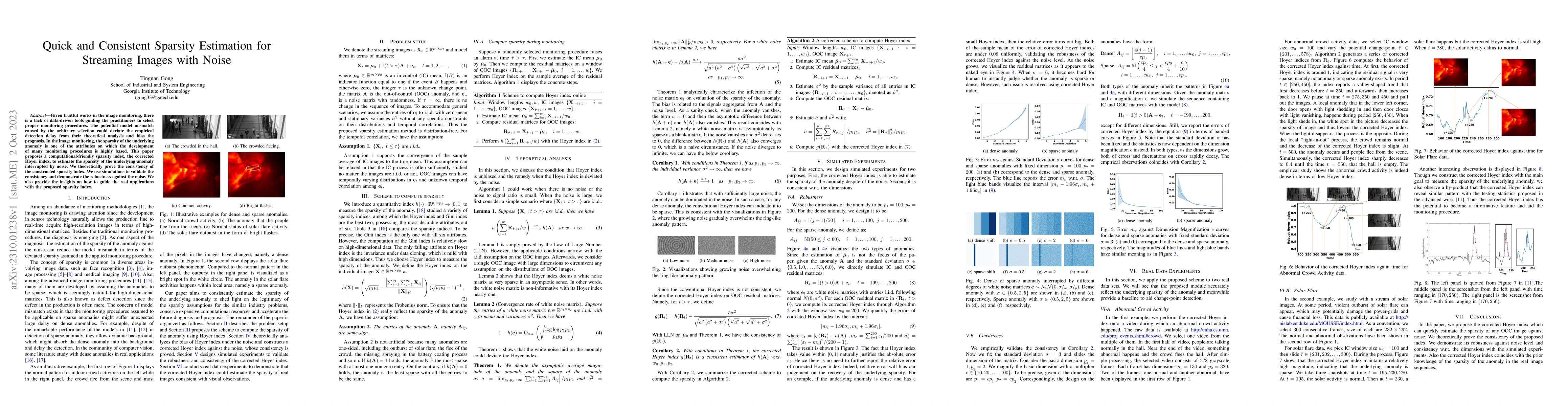 Thumbnail for Quick and Consistent Sparsity Estimation for Streaming Images with Noise