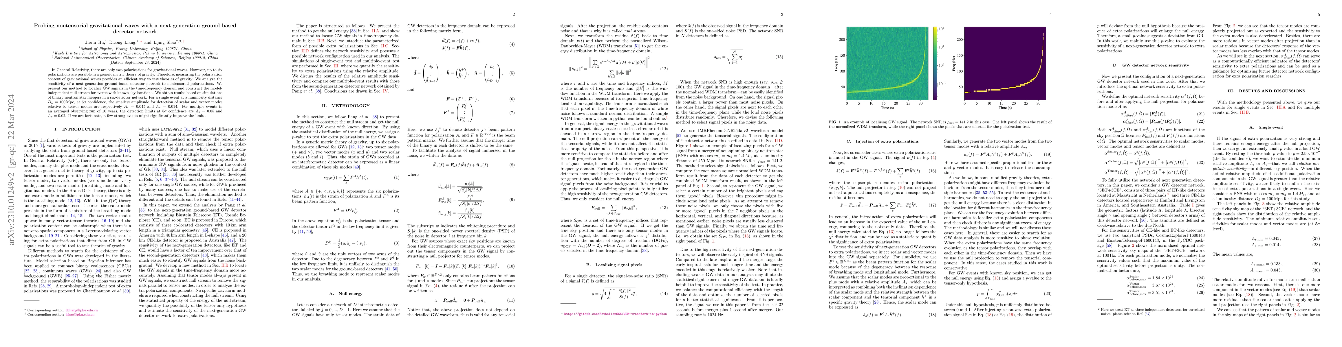 Thumbnail for Probing nontensorial gravitational waves with a next-generation
  ground-based detector network