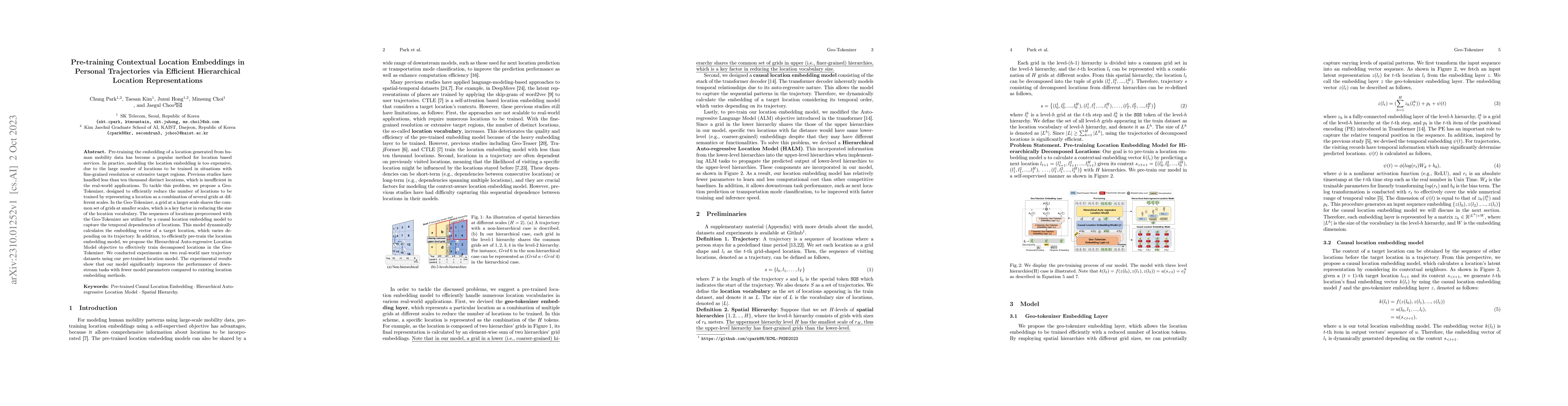 Thumbnail for Pre-training Contextual Location Embeddings in Personal Trajectories via
  Efficient Hierarchical Location Representations