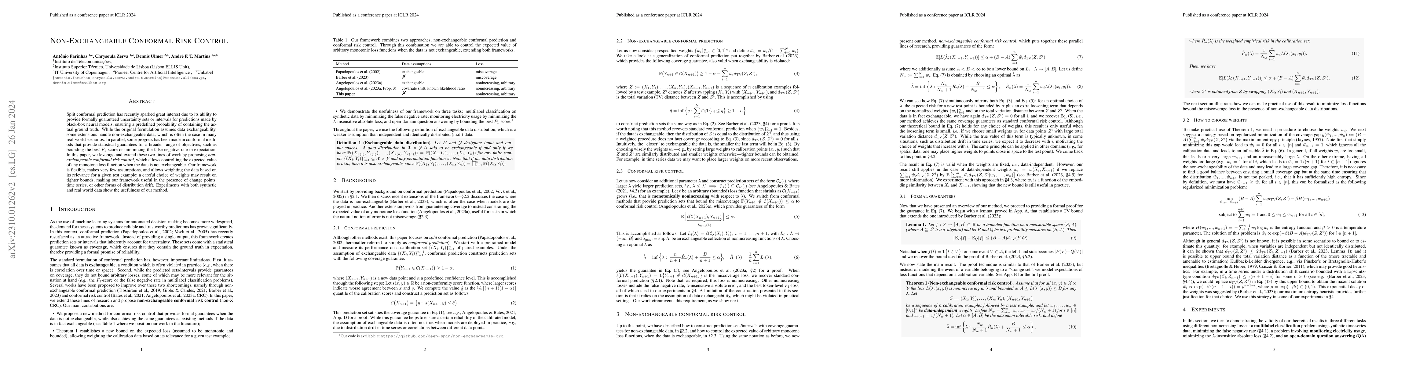 Thumbnail for Non-Exchangeable Conformal Risk Control