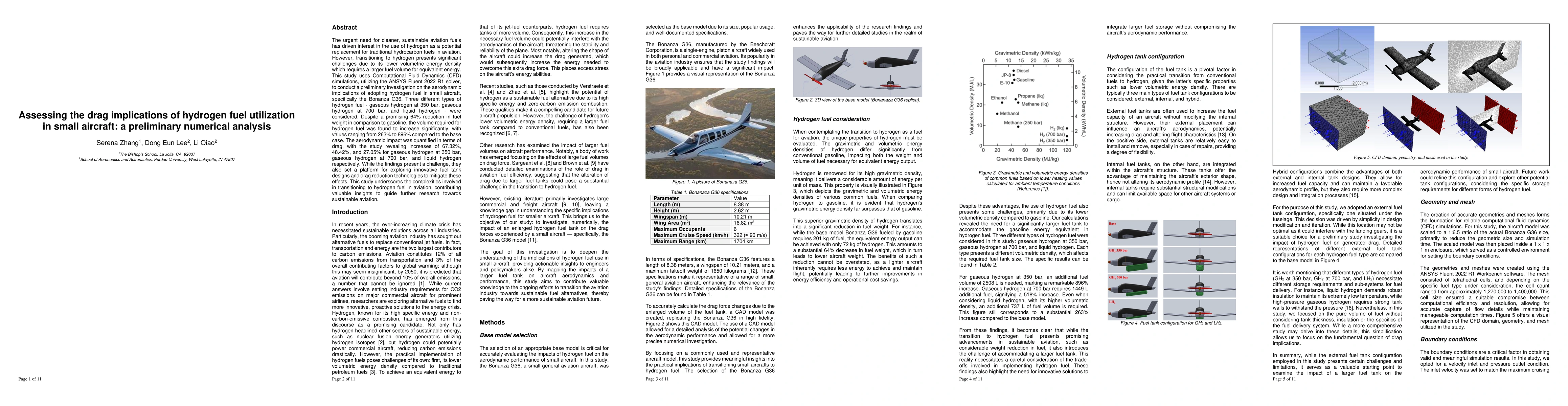 Thumbnail for Assessing the drag implications of hydrogen fuel utilization in small
  aircraft: a preliminary numerical analysis
