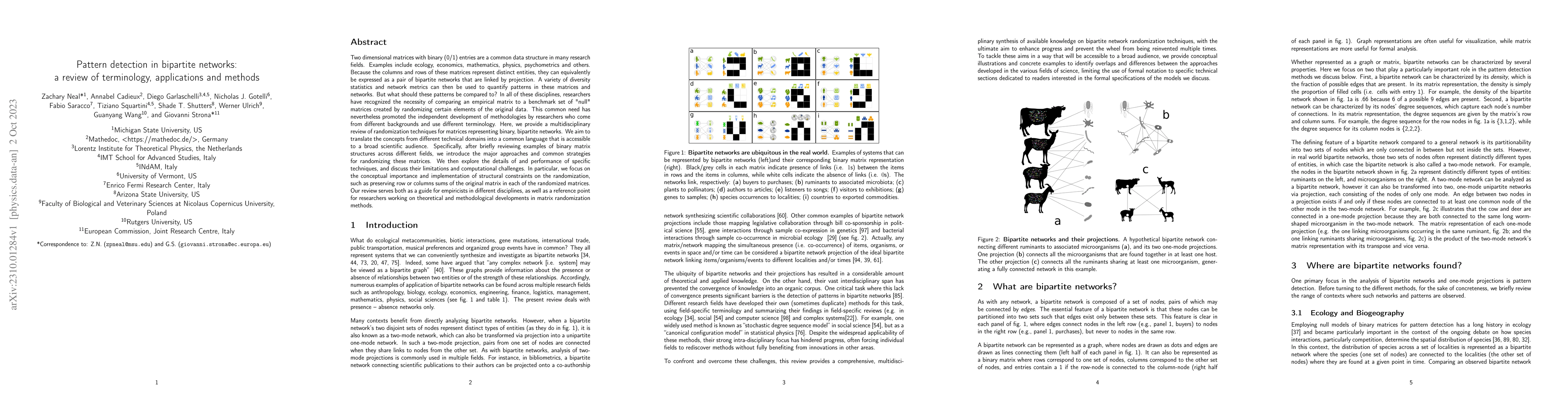 Thumbnail for Pattern detection in bipartite networks: a review of terminology,
  applications and methods