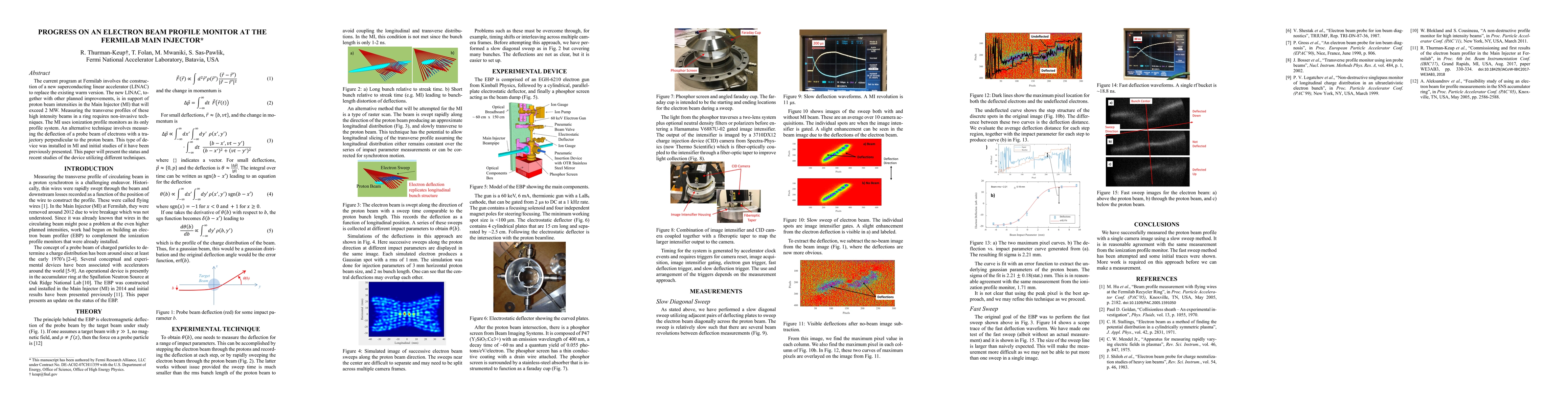 Thumbnail for Progress on an Electron Beam Profile Monitor at the Fermilab Main
  Injector