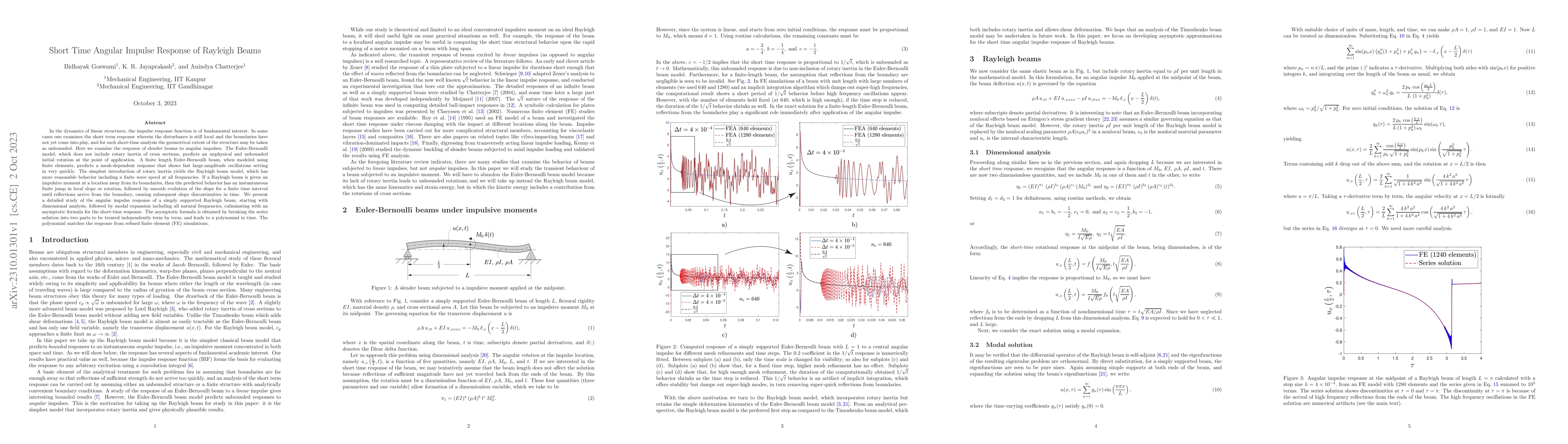Thumbnail for Short Time Angular Impulse Response of Rayleigh Beams