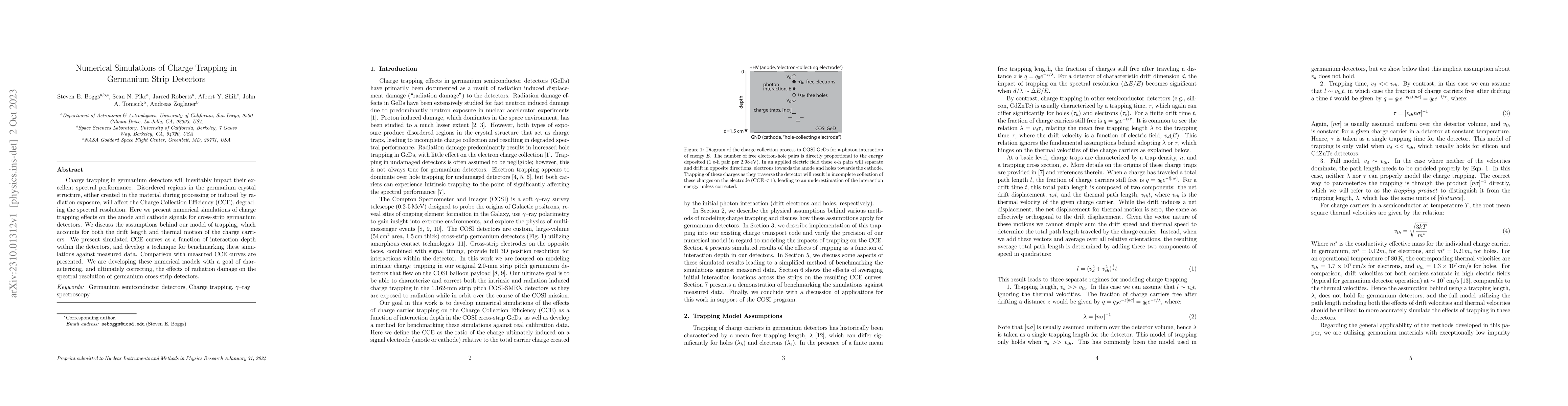 Thumbnail for Numerical Simulations of Charge Trapping in Germanium Strip Detectors