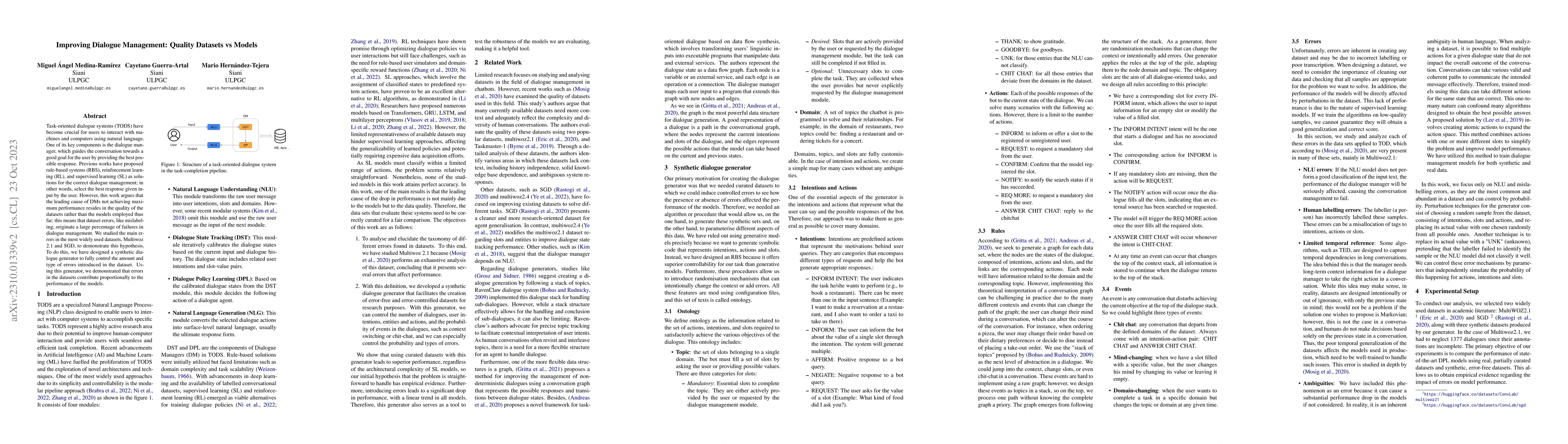 Thumbnail for Improving Dialogue Management: Quality Datasets vs Models