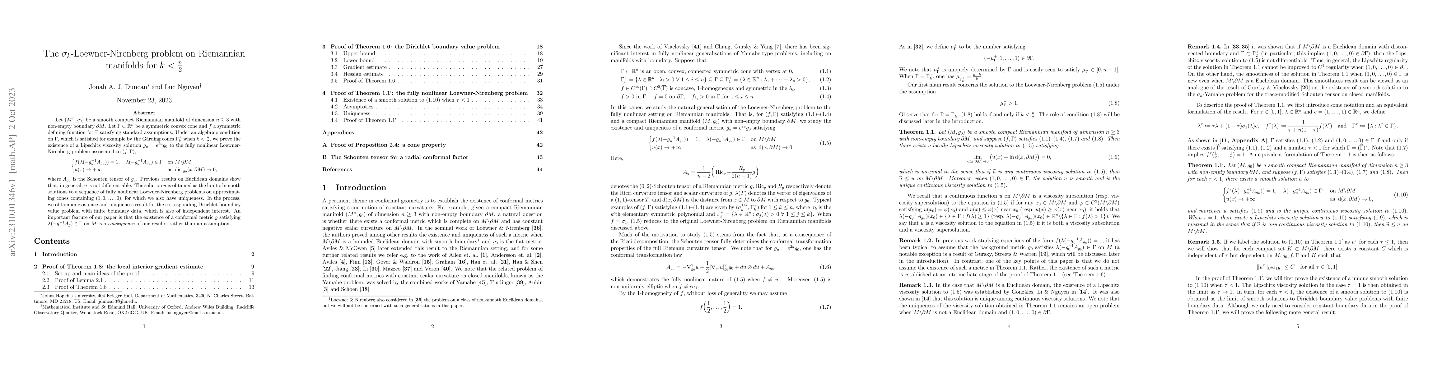 Thumbnail for The $\sigma_k$-Loewner-Nirenberg problem on Riemannian manifolds for
  $k<\frac{n}{2}$
