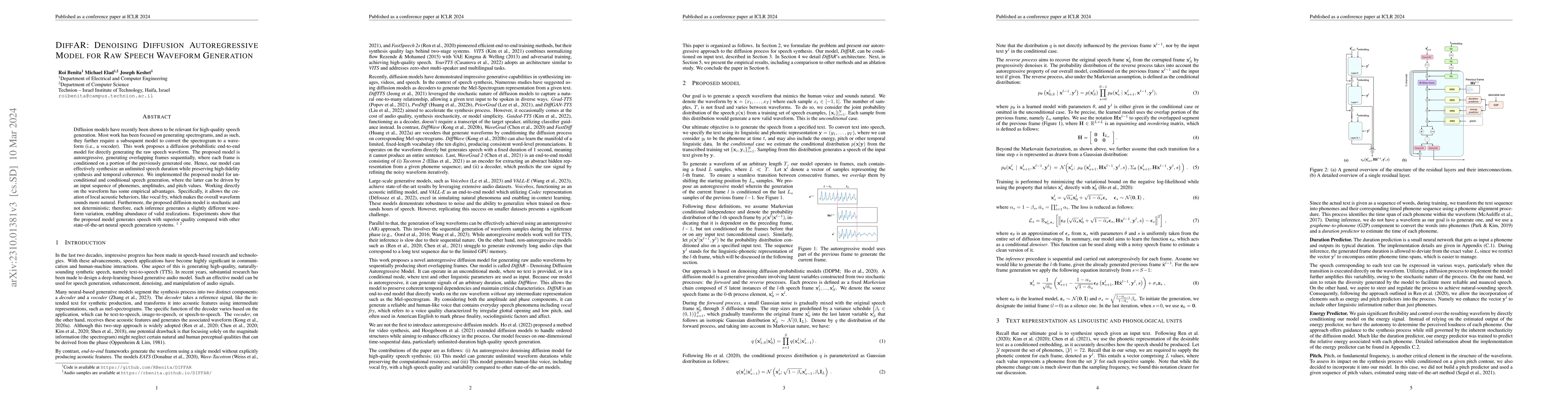 Thumbnail for DiffAR: Denoising Diffusion Autoregressive Model for Raw Speech Waveform
  Generation