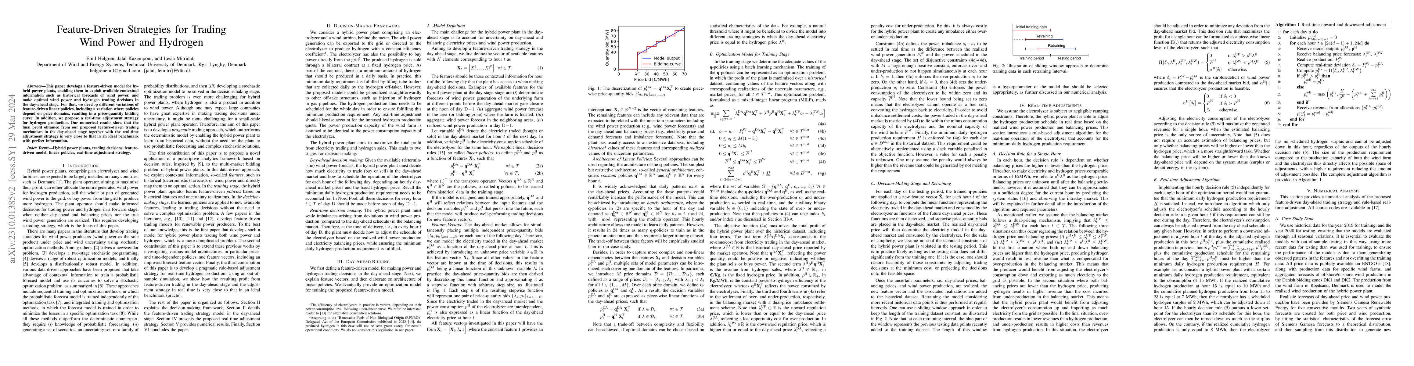 Thumbnail for Feature-Driven Strategies for Trading Wind Power and Hydrogen