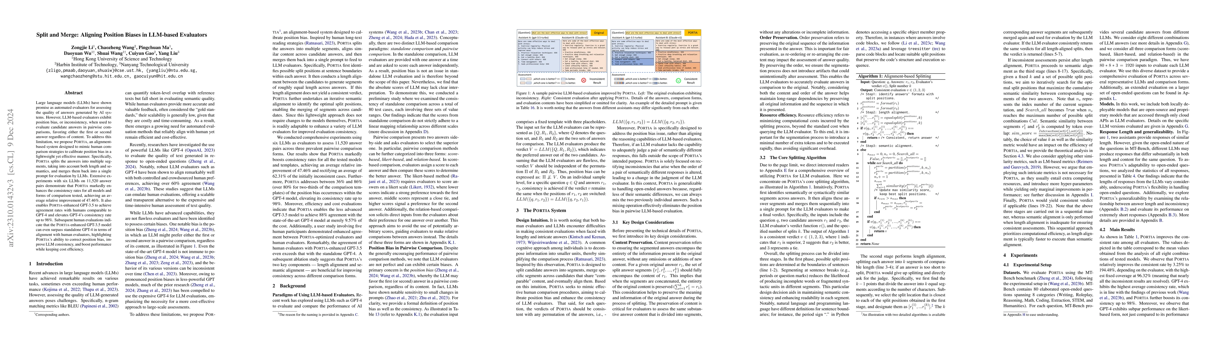 Thumbnail for Split and Merge: Aligning Position Biases in Large Language Model based
  Evaluators