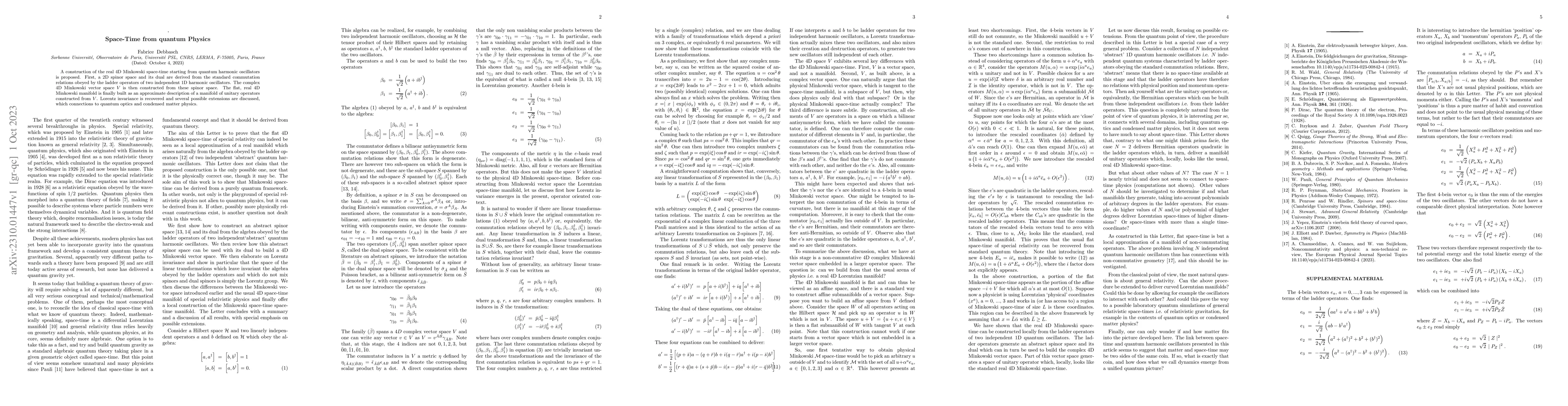 Thumbnail for Space-Time from quantum Physics