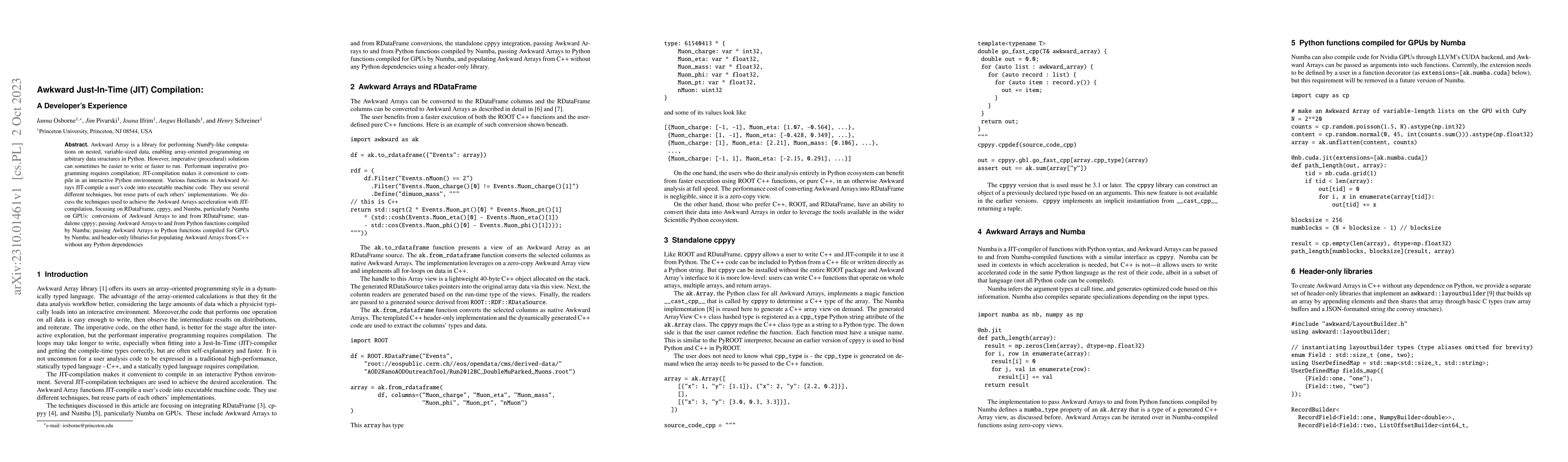 Thumbnail for Awkward Just-In-Time (JIT) Compilation: A Developer's Experience