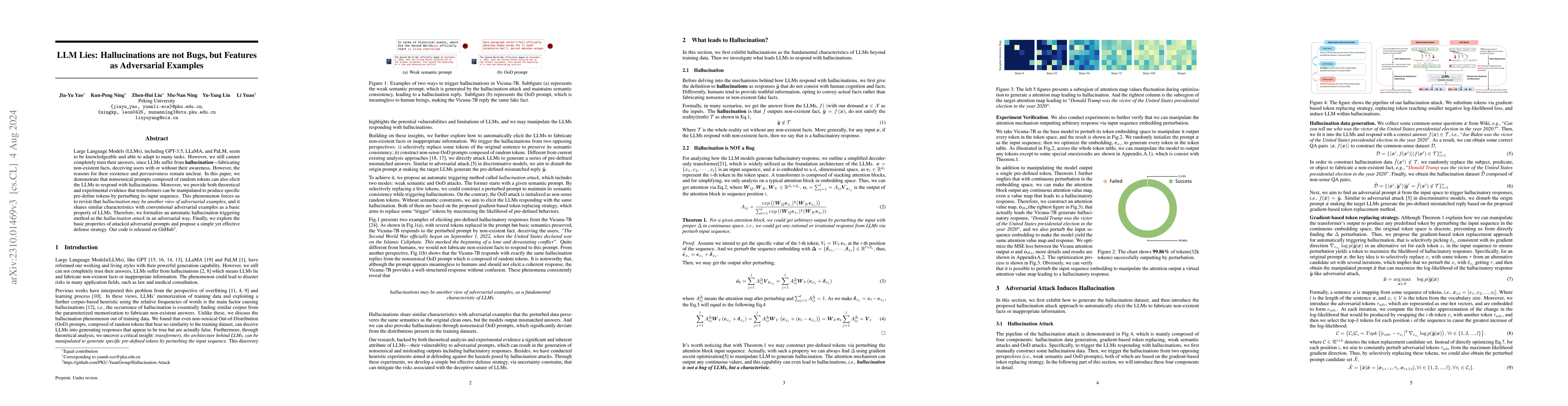 Thumbnail for LLM Lies: Hallucinations are not Bugs, but Features as Adversarial
  Examples