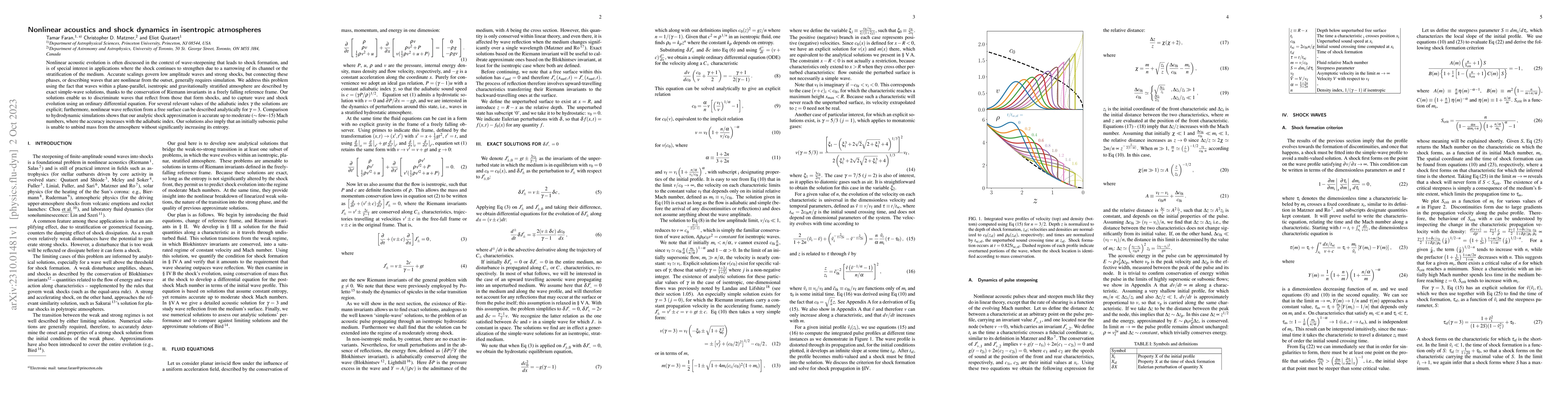 Thumbnail for Nonlinear acoustics and shock dynamics in isentropic atmospheres