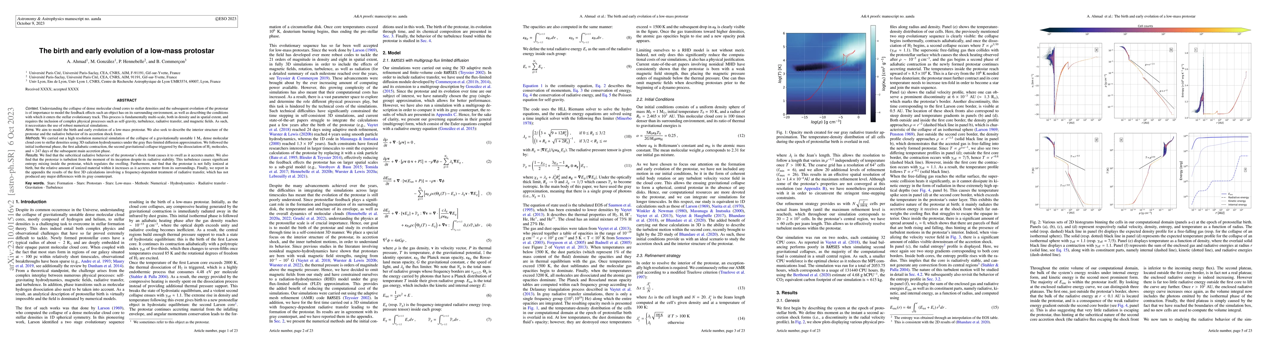 Thumbnail for The birth and early evolution of a low mass protostar