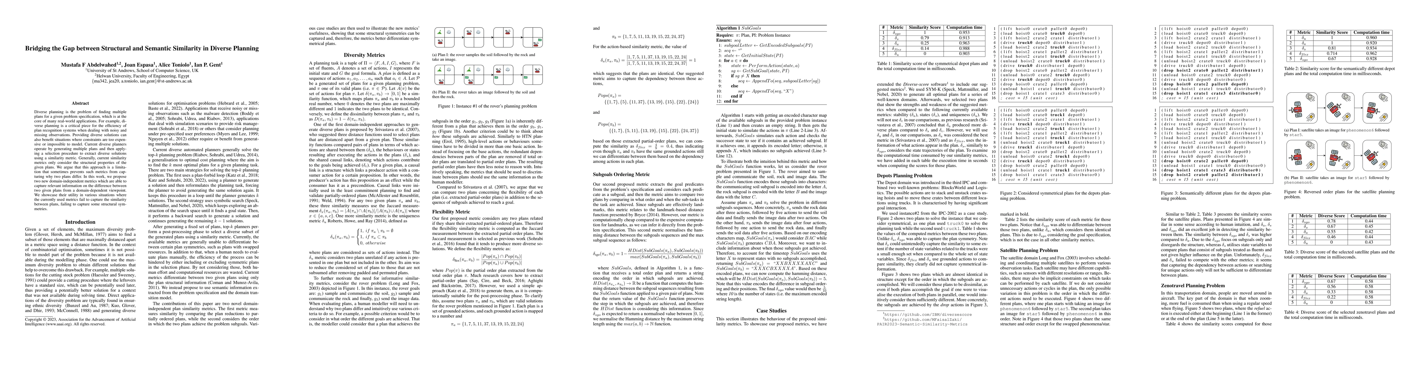 Thumbnail for Bridging the Gap between Structural and Semantic Similarity in Diverse
  Planning