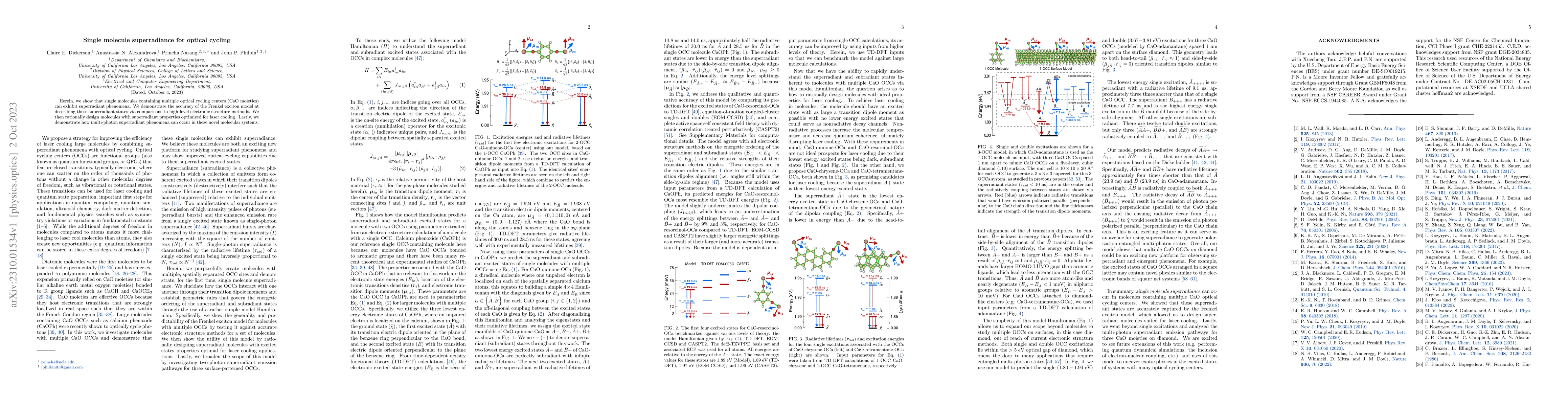 Thumbnail for Single molecule superradiance for optical cycling